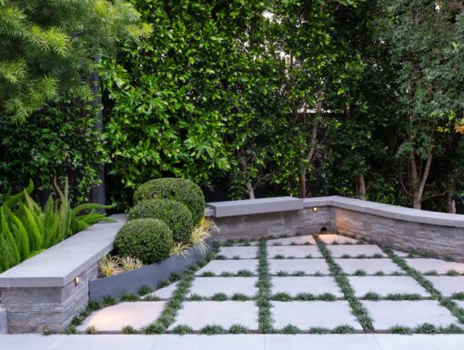 Patio stone tiles and terrace Contemporary Revival San Francisco