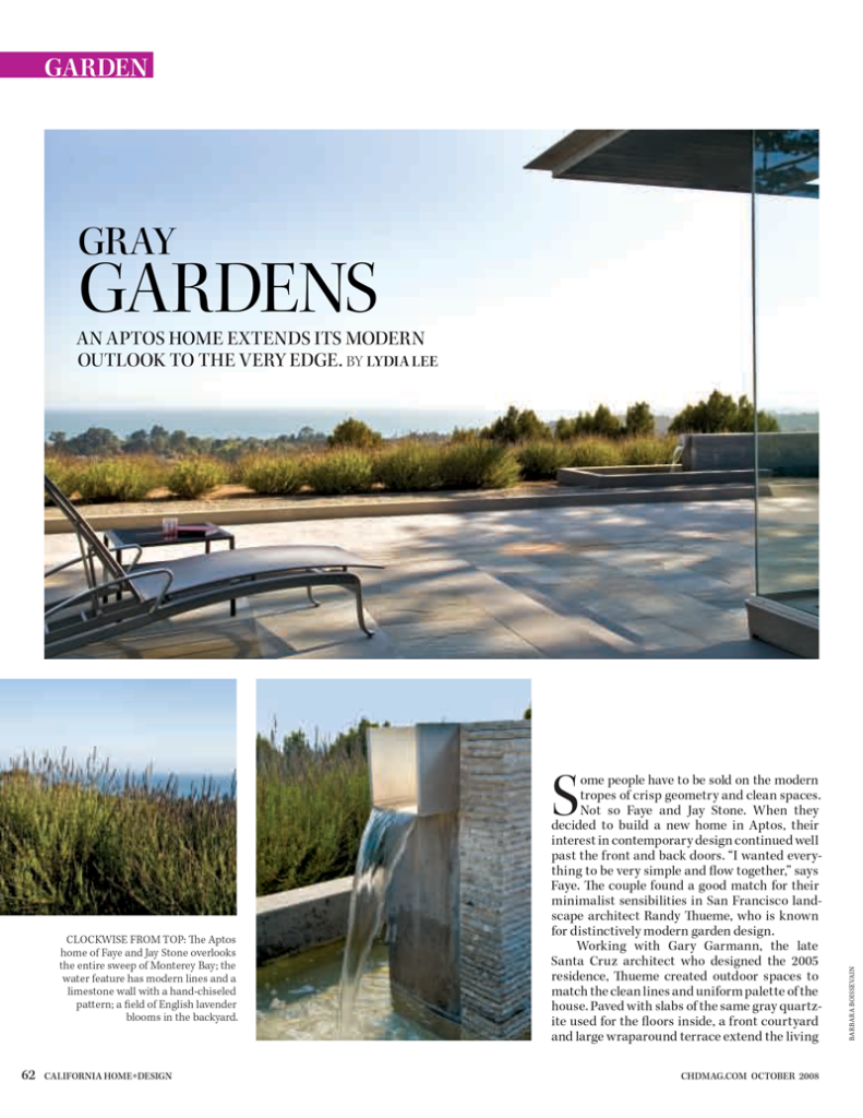 California Home + Design October 2008 article
