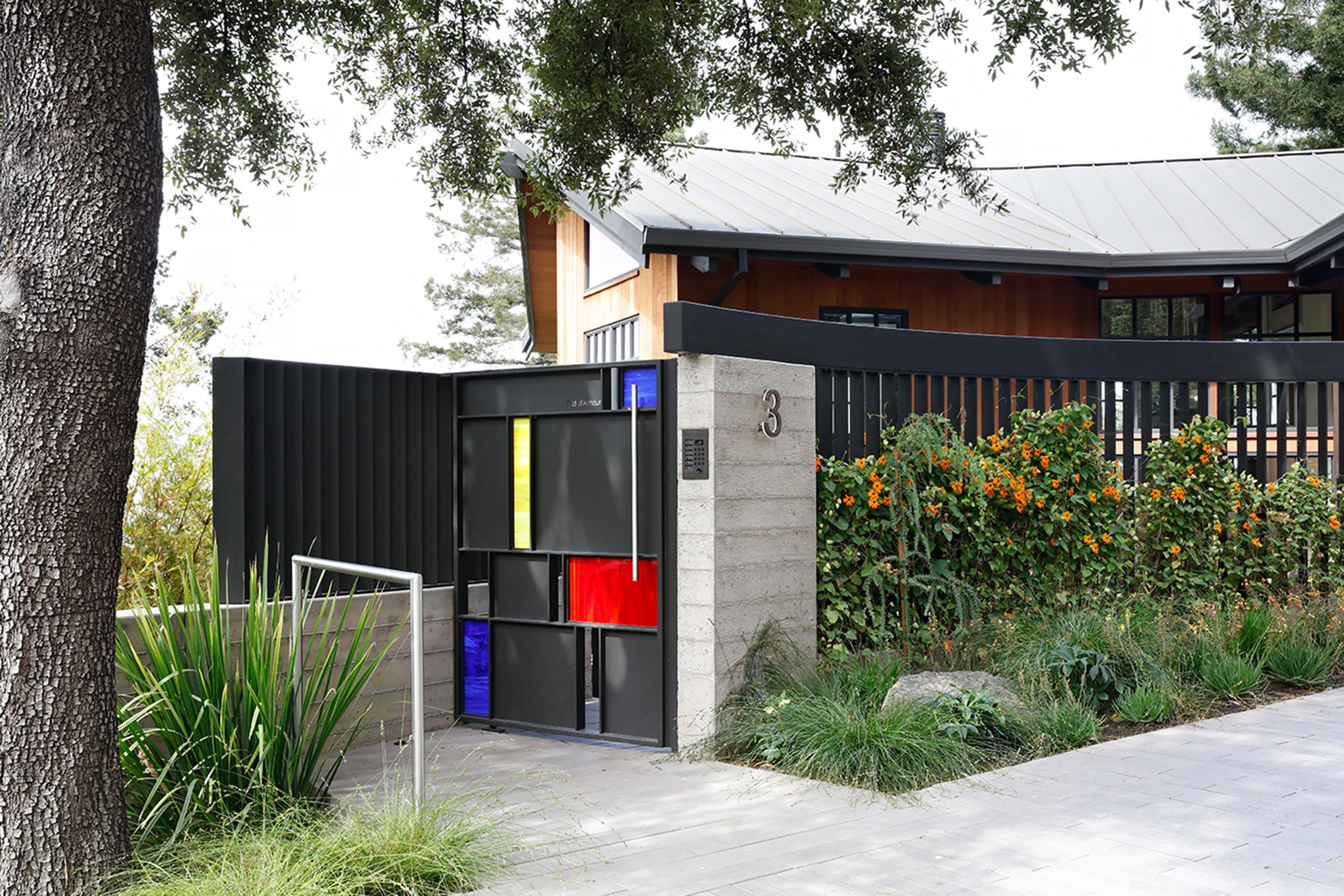 Maybeck Revealed Berkeley, CA exterior gate entry