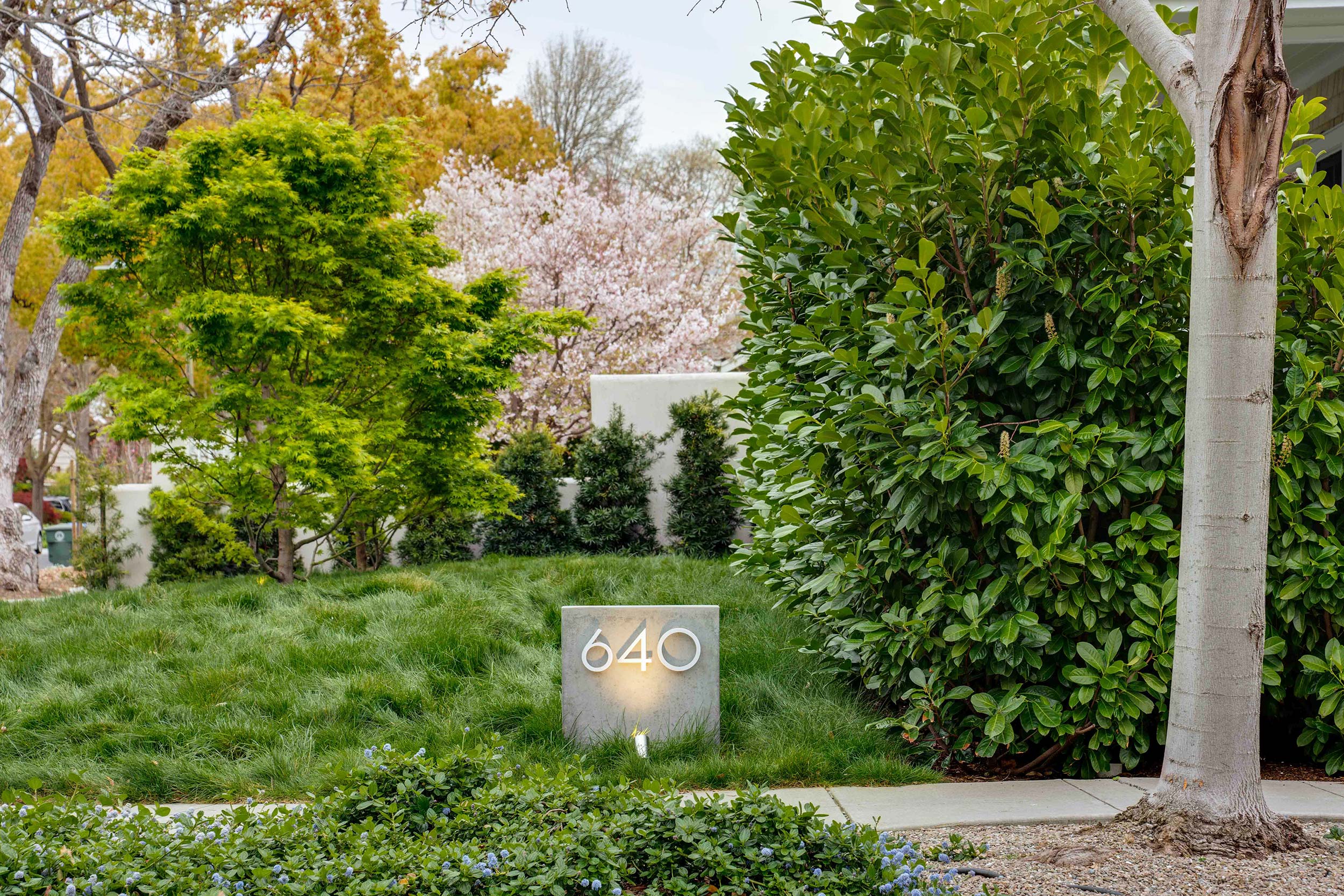 Creating Spaces Palo Alto, CA Address signage