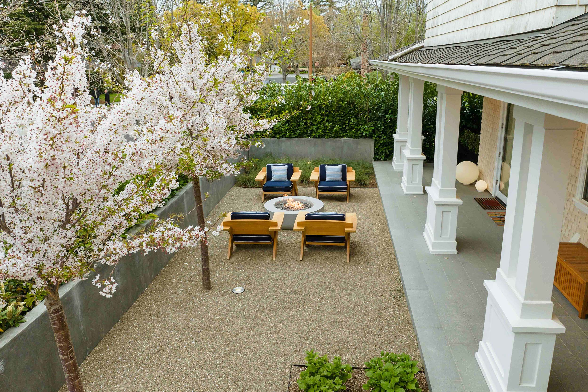 Creating Spaces Palo Alto, CA Aerial view of outdoor space